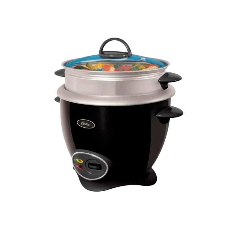 OLLA OSTER NEGRA 14 TAZAS CON VAPORERA